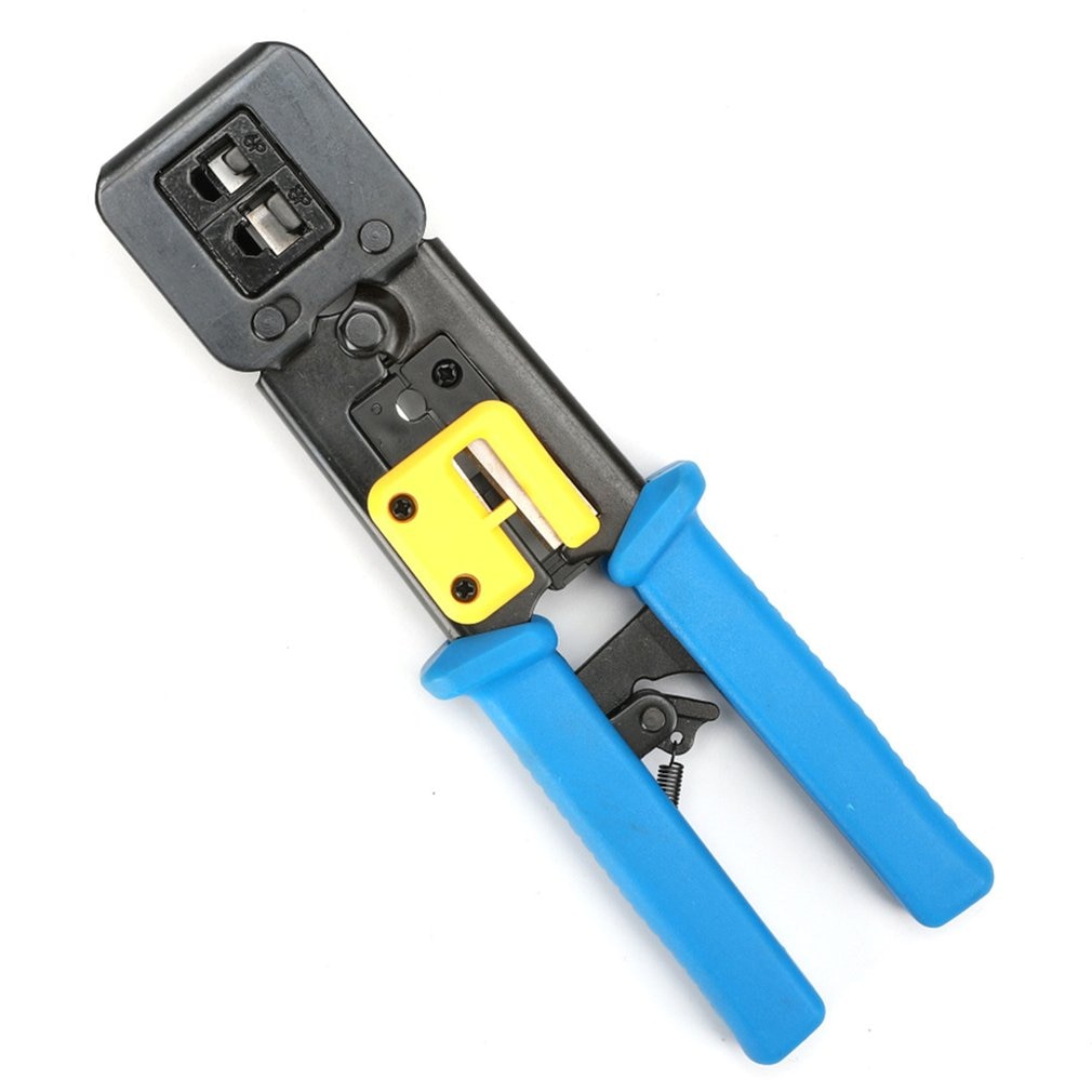 Through Hole Crimping Pliers Multifunction EZ Through Hole Cable Clamp Accessories tool: Blue