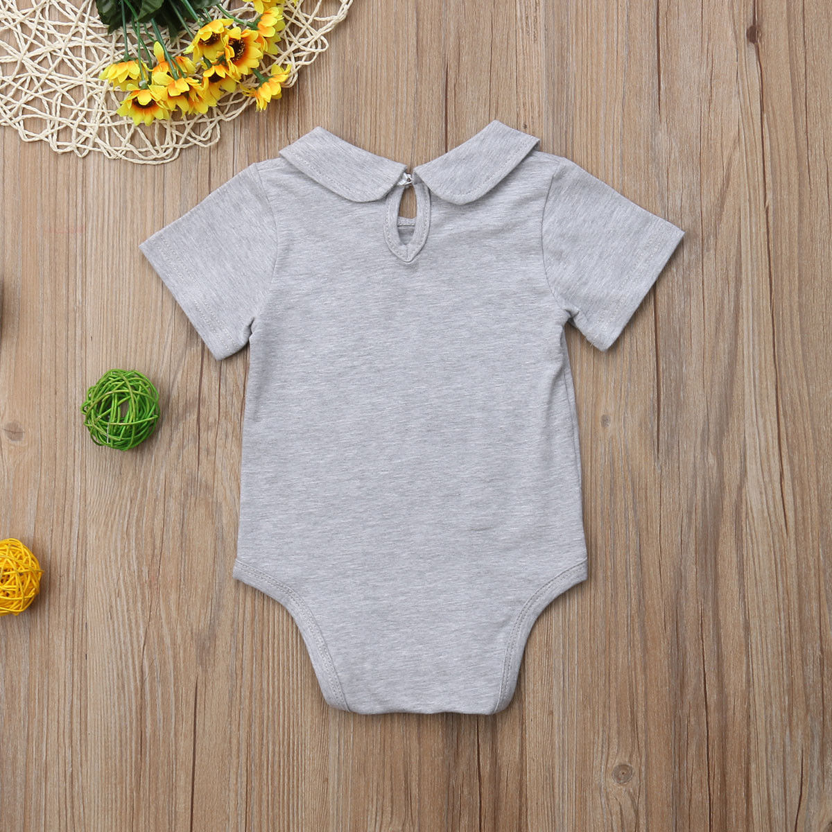 Baby's, meisjes, jongens, korte mouwen, effen bodysuit, jumpsuit, zonnepak, outfits, katoenen kleding