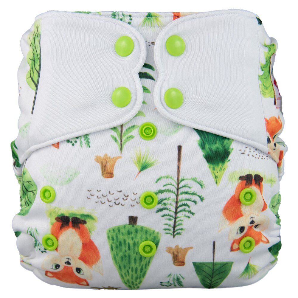 Snäppblöjskydd - vattentätt tvättbar återanvändbar 3-15kg bambu mikrofiberinsatser tyg babyblöja pojke flicka barn: H19