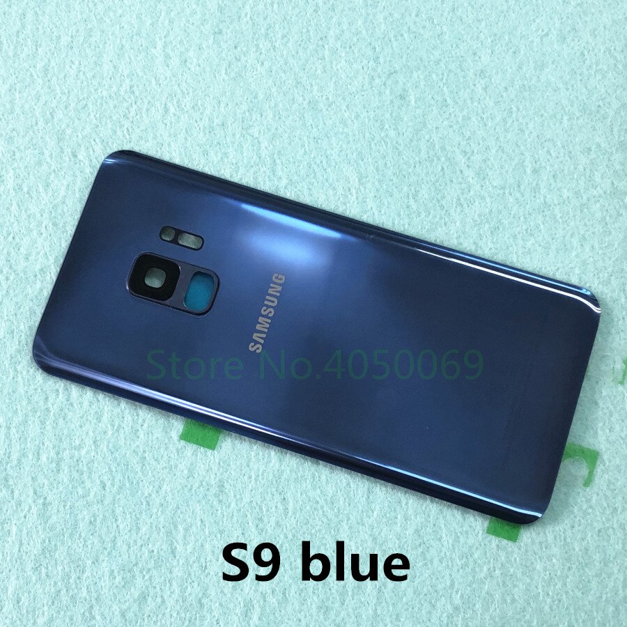 SAMSUNG-carcasa trasera de cristal para reparación de batería, reemplazo de la carcasa de la puerta trasera de SAMSUNG Galaxy S9 Plus S9 + G965 SM-G965F S9 G960 SM-960F: S9 blue