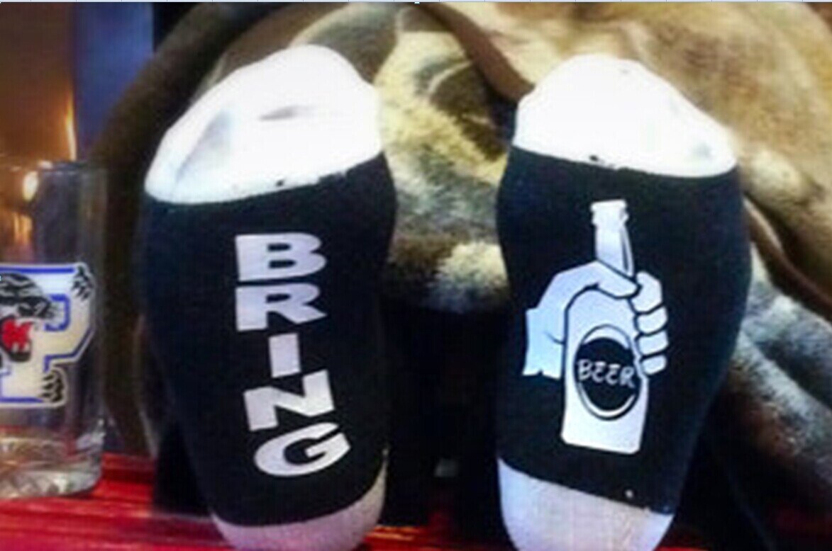 Funny If You can read this Bring Me Beer Coffee Women Men Cotton Ankle Socks: Black