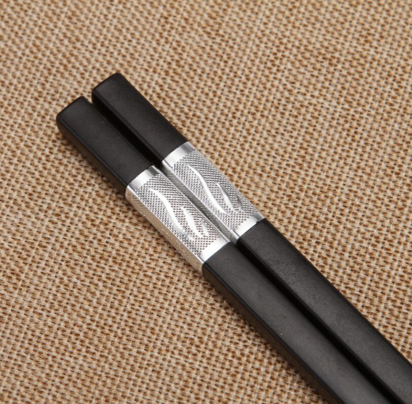 Baguettes de cuisine de Style chinois, 10 paires, baguettes de table en alliage, traiteur de Sushi antidérapant, ustensiles de cuisine ménagers, Baguette Hashi: 24F