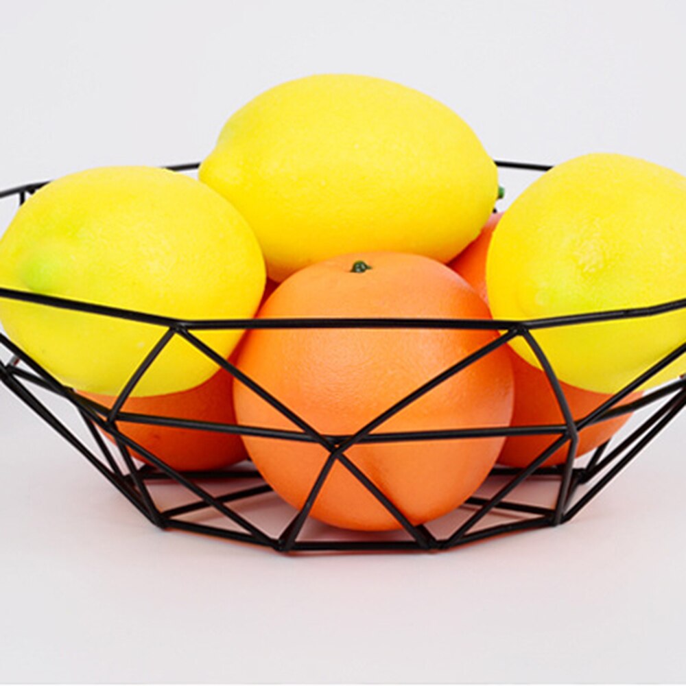 Scandinavische Stijl Geometrische Groente Fruit Metalen Draad Mand Keuken Desktop Opslag Kom Container Tafel Fruit Platen Decoratie