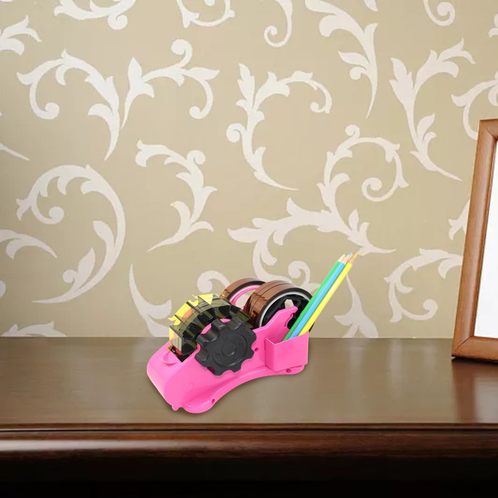Semi-Automatic Tape Dispenser With 35Mm Fixed Length Tape Cutter Desktop Office Packaging Household Tools