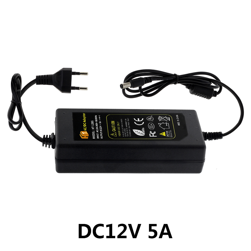 Led Power Adapter AC110V 220V Naar DC12V 24V Verlichting Transformator 1A 2A 3A 5A 6A 8A 10A Met eu/Us Plug Voor Led Strip: 12V 5A / EU Plug