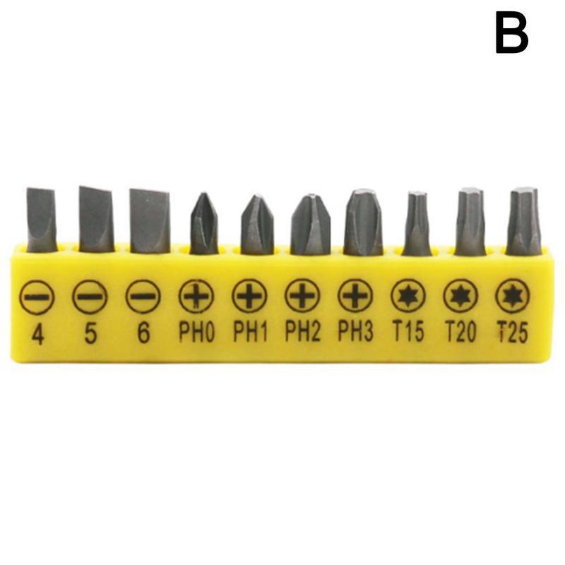 1pc Adjustable Double Head Handle Black 6.35 Wrench Sleeve Hex Universal Ratchet Bit Hook L-type 1/4 Head With Screwdriver P8U5: B