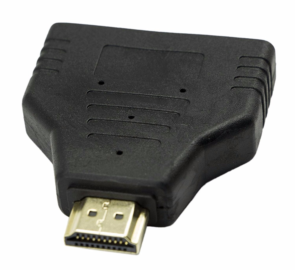 Adaptador de hdmi 1 para 2, 1080p, hdmi macho para hdmi fêmea dupla, 1 a 2 vias, divisor, adaptador, conversor