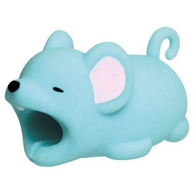 1pc Cute Animal Bite USB Cable Protector Desktop Organizer Kawaii Stationery Home Office Supplies Desk Accessories: J