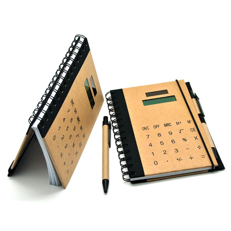 Multifunctionele Notepad Met Zonne-energie Rekenmachine Business Supplies Papier Rekenmachine Met Zonne-energie Notebook