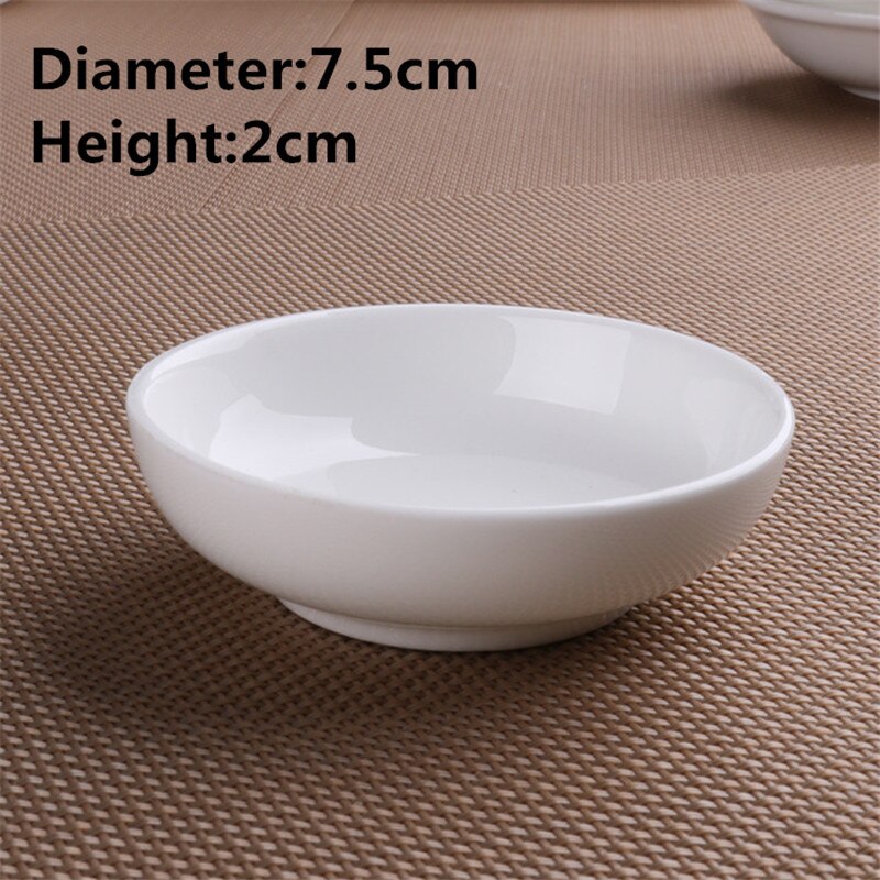 Keramik Japanischen Restaurant Geschirr Kleine Tauch weiß Sojasauce Erzähler tablett platte Geschirr Würze Butter Untertasse Gerichte: 7.5xH2cm