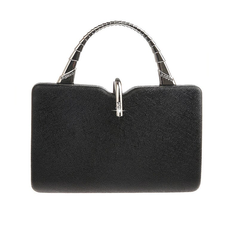 Bolsos de mano plateados para mujer bolsos de cuero PU de lujo de de boda bolsos de mano bolso de hombro bolso mujer ZD1358: Black