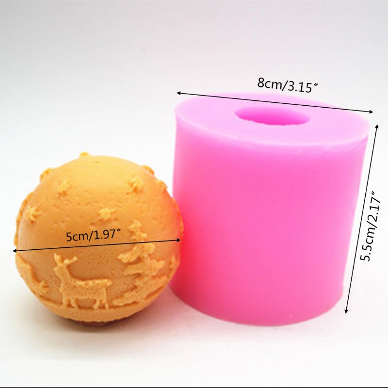 3D Kerst Bal Siliconen Kaars Zeep Mold Maken Diy Fondant Cake Decorating