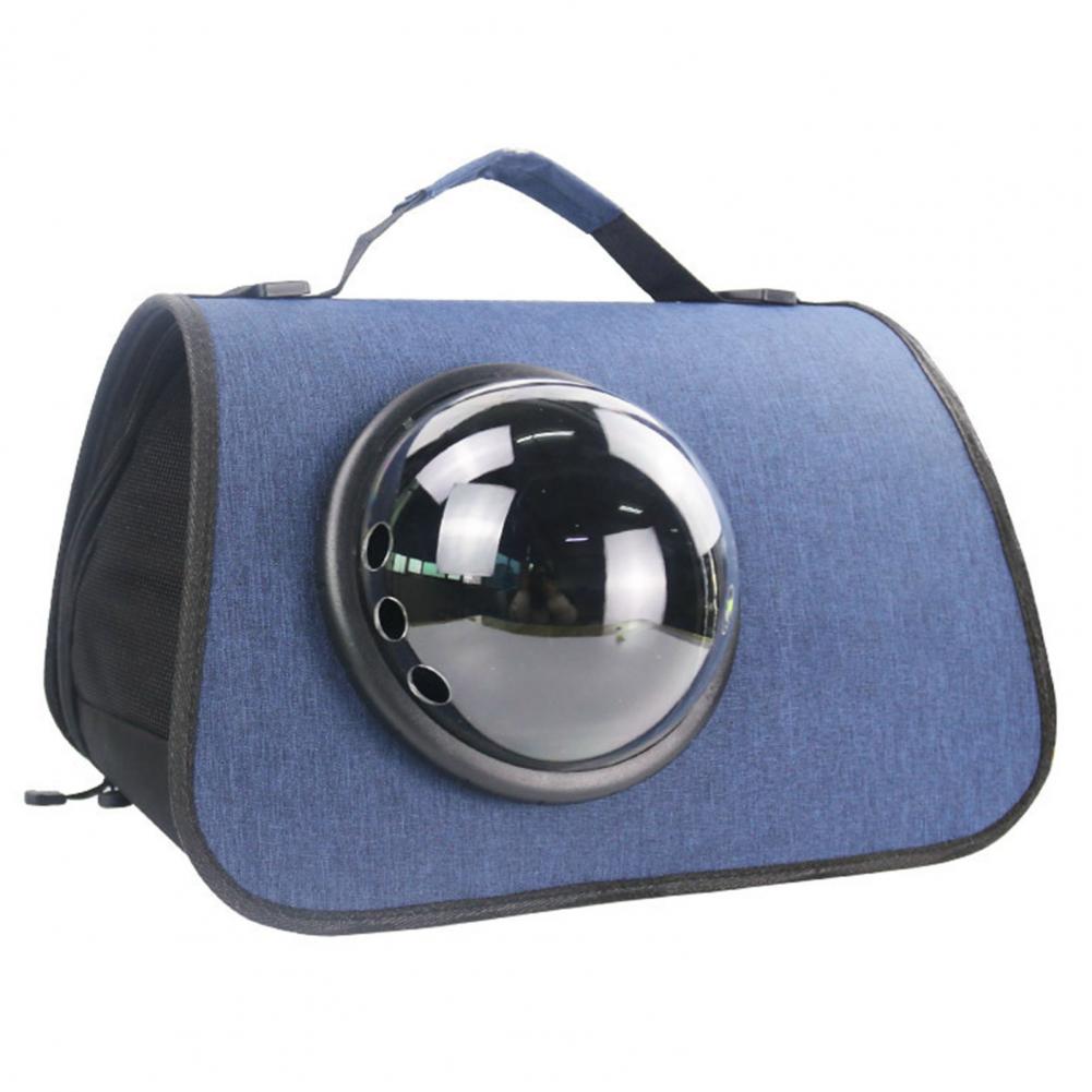 Portable Shoulder Cat Carrier Bags Foldable Pet Carrier for Small Cats Dogs Carrier Travel Pet Carrying Bag with Window: Navy Blue