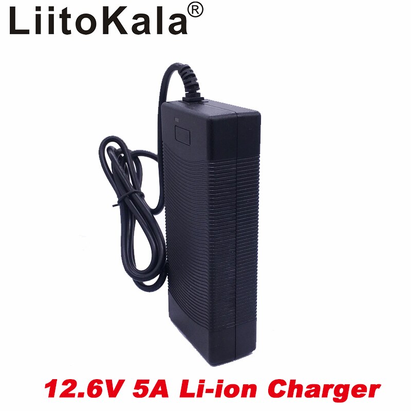 HK liitokala 12.6V 5A power charger,12.6V charger for CCTV battery pack,5A charger for 12V lithium battery 12V battery charger