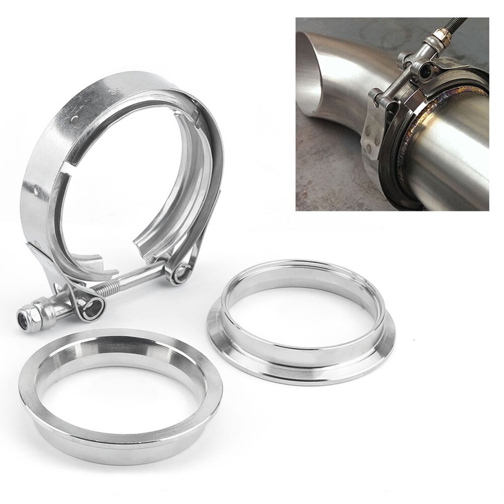 304 Stainless Steel V band Clamp 3 Inch Exhaust Flange Turbo Exhaust Vband V Clamps Kits