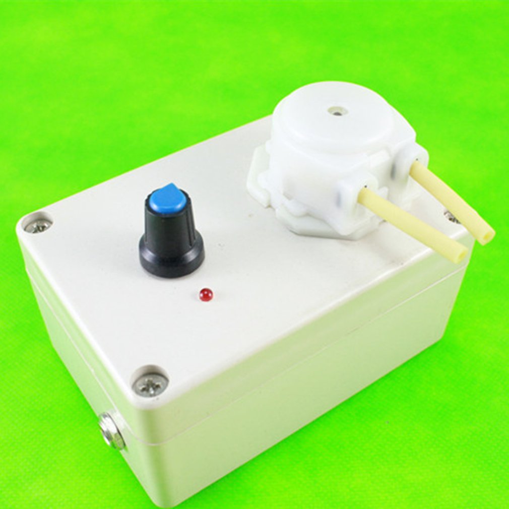 DC 12V Dosing Pump Adjustable Flow Rate DC Motor Laboratory Mini Acid Dosing Peristaltic Pump for Aquarium Lab
