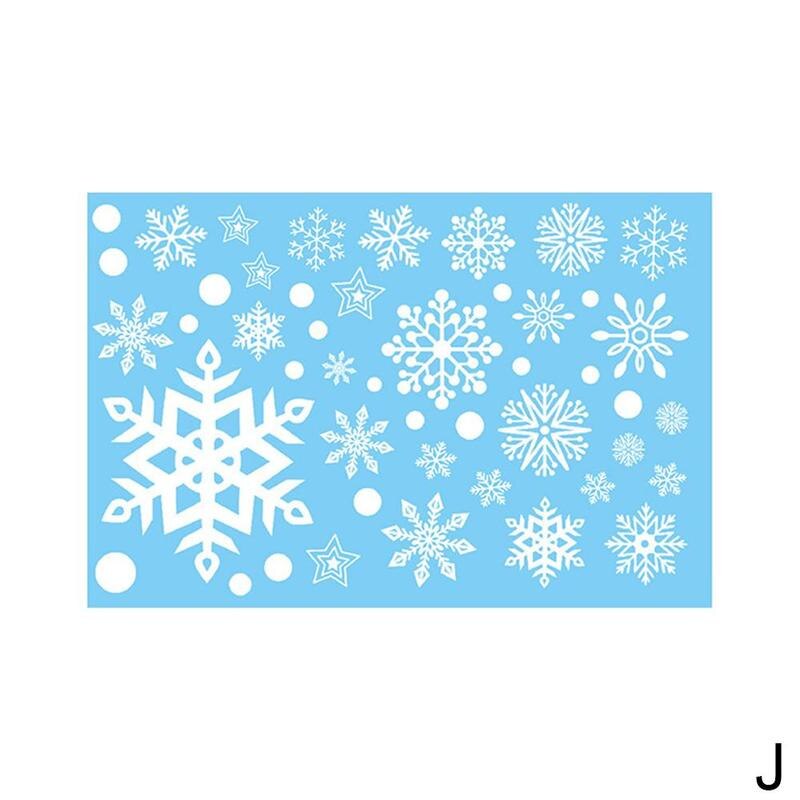 Kerststickers muurstickers statische stickers raamstickers kerstman eland vitrinekast: J