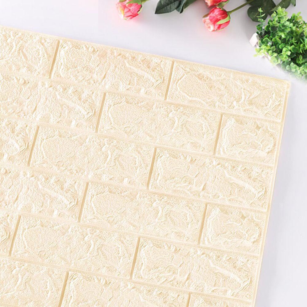 3D Wall Sticker Waterproof Self-adhesive Imitated Brick Wallpaper PE Foam Background For Living Room Kitchen TV Backdrop Decor: 17