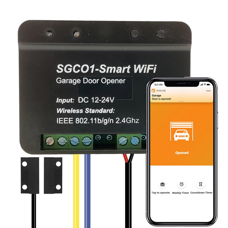 Smart WIFI Garage Door Opener Receiver Controller Mobile APP Wireless Remote Control Module for Swing Sliding Gate Door Opener