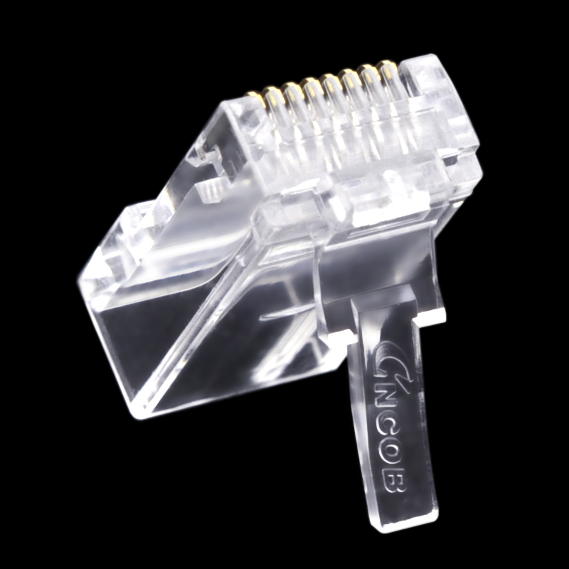 Cncob Cat6 tweedelige, rj45 netwerk connector RJ-45 netwerk kabel modulaire plug duizend M Ethernet 8p8c kristal vergulde