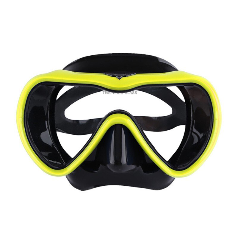 Anti-Fog Zwemmen Duikbril Snorkel Buis Snorkelen Masker Snorkel Buis Set Duiken Masker: yellow mask