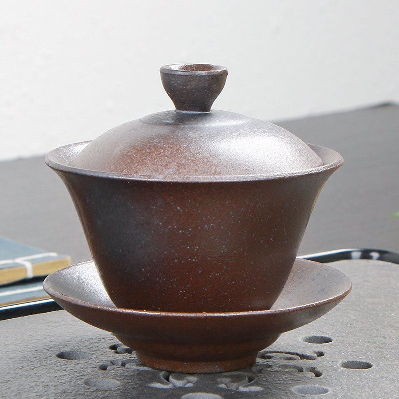 Kinesiska teservis turee gaiwan vintage lera tekoppar uppsättningar handmålade porslin kungfu teservis skål: 04
