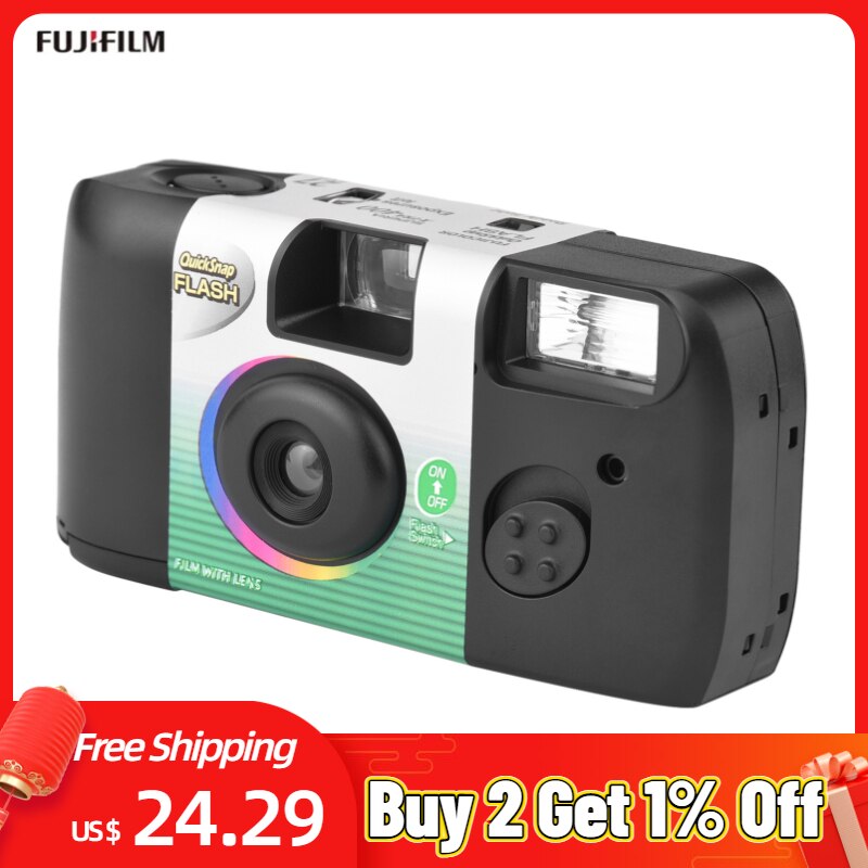 Fujifilm Quicksnap Flash Superia X-TRA 400 Wegwerp Camera Enkele Gebruik Camera Met Flash (27 Belichtingen)