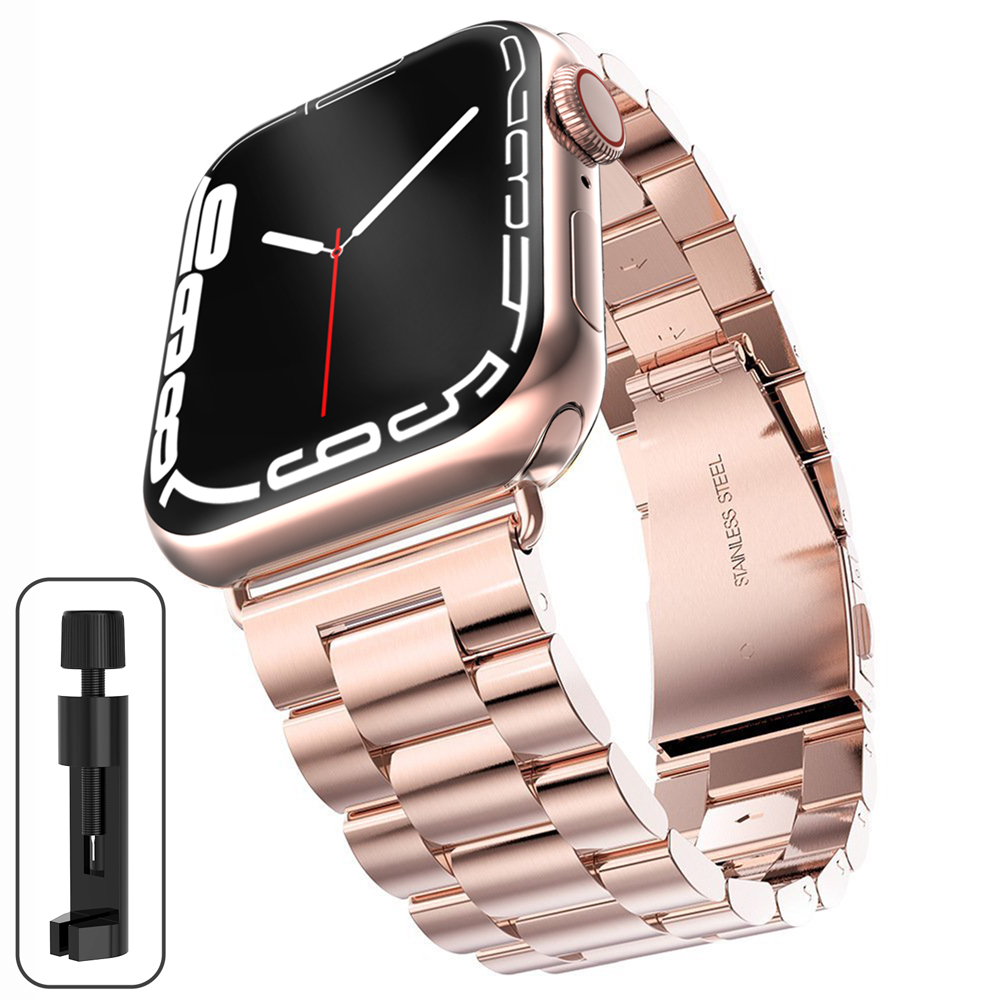 Metalen band voor Apple Watch Ultra 2 Band 49 mm roestvrijstalen armband voor iWatch 10 9 8 7 6 46 mm 42 mm 41 mm 45 mm 38 44 mm 40 mm