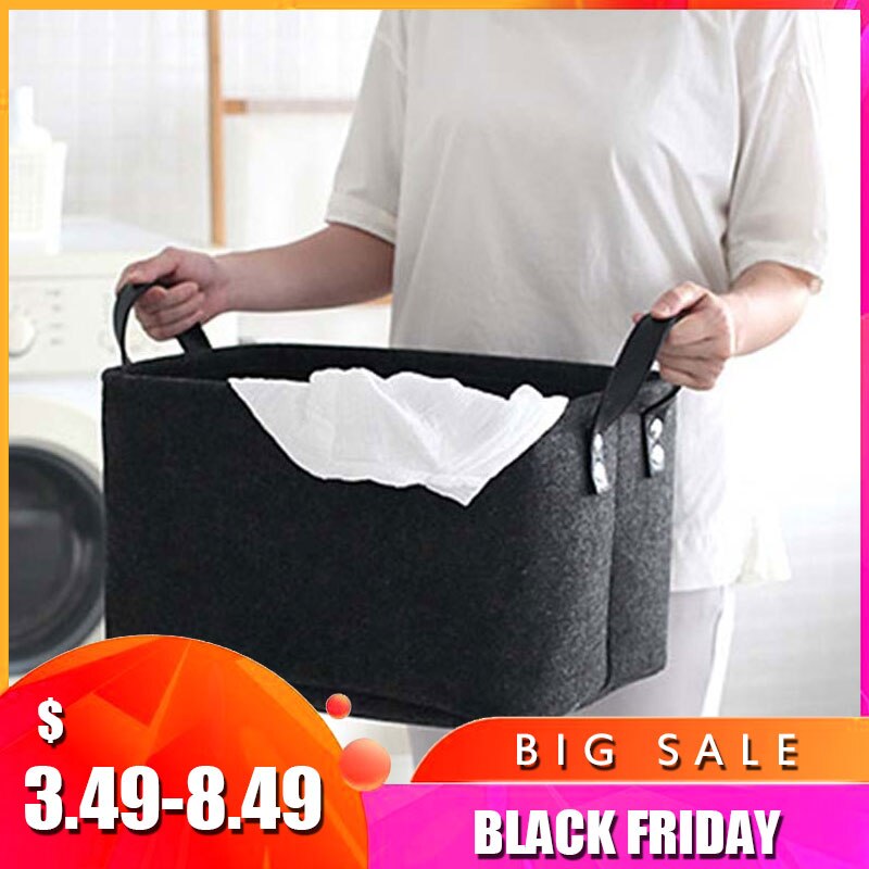 Urijk, paniers de rangement en feutre, panier à jouets pliable, à linge, sac de rangement support de jouet pour vêtements sales, conteneur organisateur pour la maison