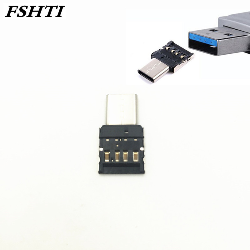 2 stks/partij Type C Naar USB OTG Connector Adapter voor USB Flash Drive S8 Note8 Android Telefoon