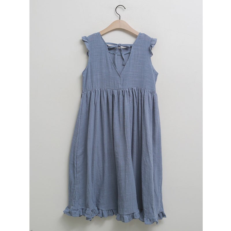Linen Maternity Dress For Pregnant Women Clothes Sleeveless Loose Pregnancy Dresses Clothing Gravida Wear Summer