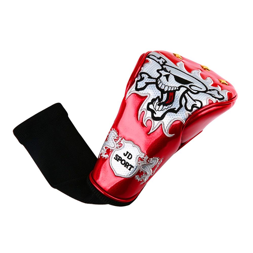 1pc Golf Club Driver Head Cover PU Leather with Skull Pattern Headcover for Driver