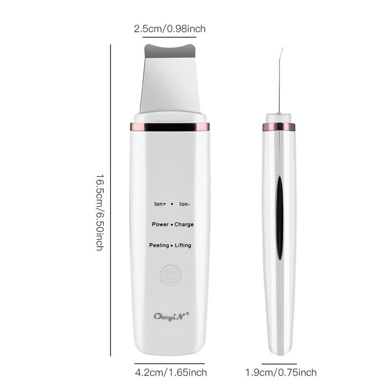 Ultraschall Ionen Gesicht Wäscher USB ems Mikrostrom Haut Reiniger Akne Auszieher Mitesser Toten Haut Schaber Vibrierende Peeling