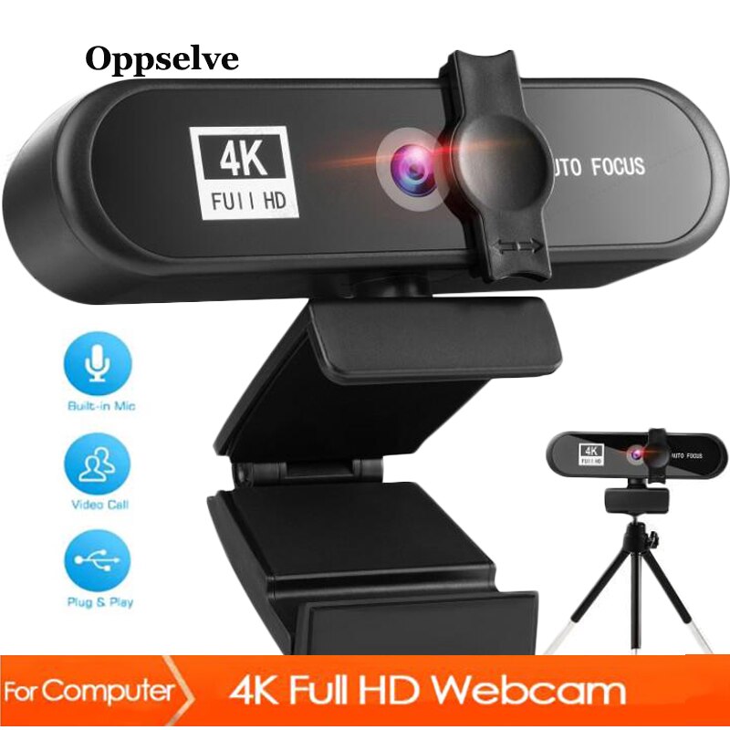 4K autofokus 1080P kamera internetowa komputer USB robić komputera kamera internetowa laptop ambona z mikrofon stereofoniczny pokrywa prywatności dla Powiększenie Skype Facetime