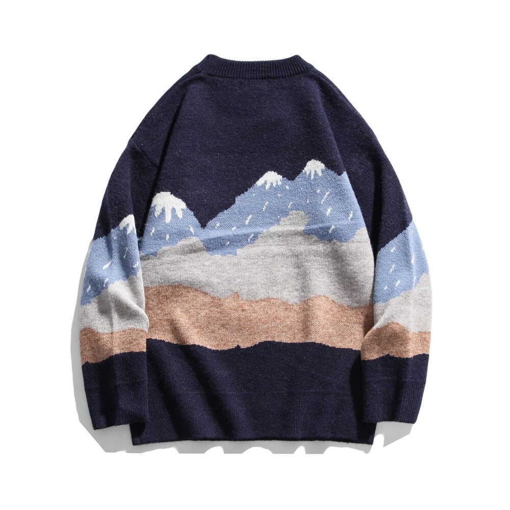 Oscn 7 grappige oversized truien heren winter high streetwear heren pullovers ronde hals vintage truien 0522
