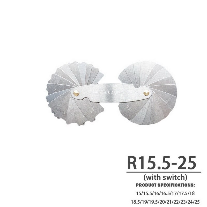 Home Measuring Tools Radius Gauge Stainless Steel Radius Fillet Gage Measuring Tool: G321962