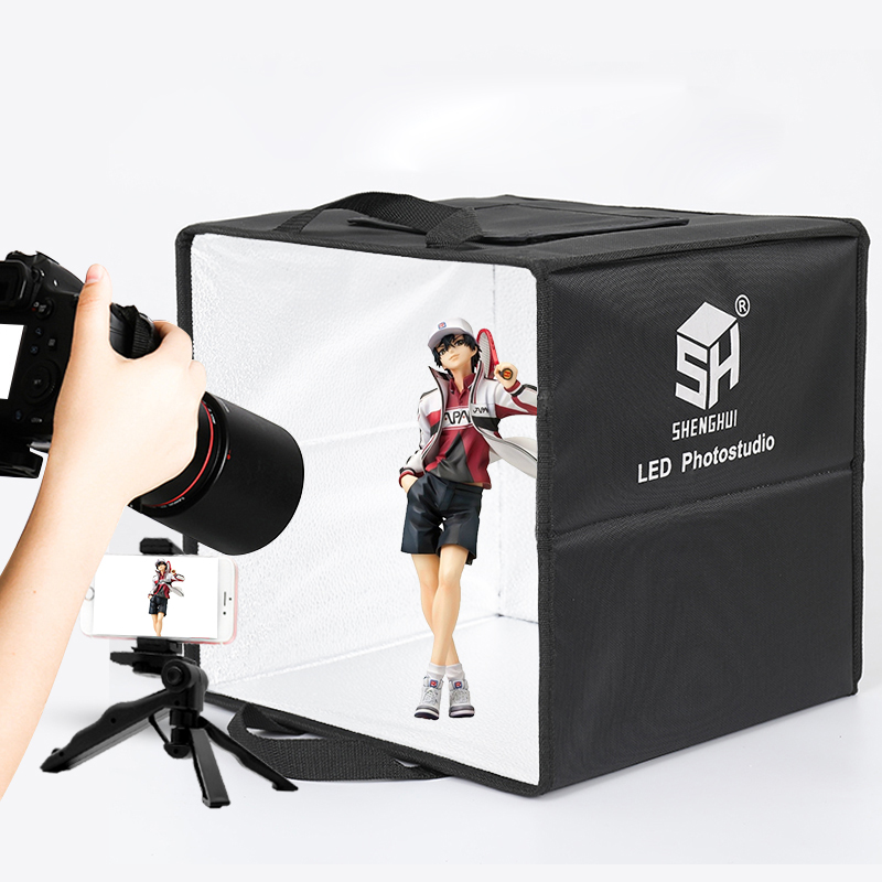 Fotografie Tisch Schießen Kasten Sanft Boxen Tragbare Faltbare Dimmbare Zelte Bausatz Foto Licht Studio Mit 5Stck Hintergrund Bord