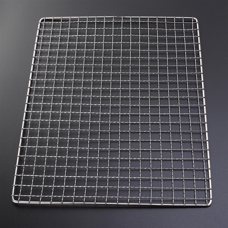 Stainless Steel Squares Holes Grill Barbecue Wire Mesh Multi-Purpose BBQ Grid Cooking Baking Rack Barbecue Grill