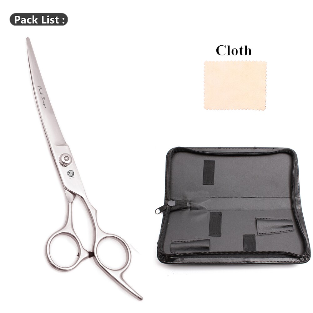 Professionelle Hundesalon Schere Set 6.0 "Edelstahl Lila Drachen Hund Schere Gebogene Schere Gerade Schere Ausdünnung Schere Z4001: Z4001 Yin UC 6Y