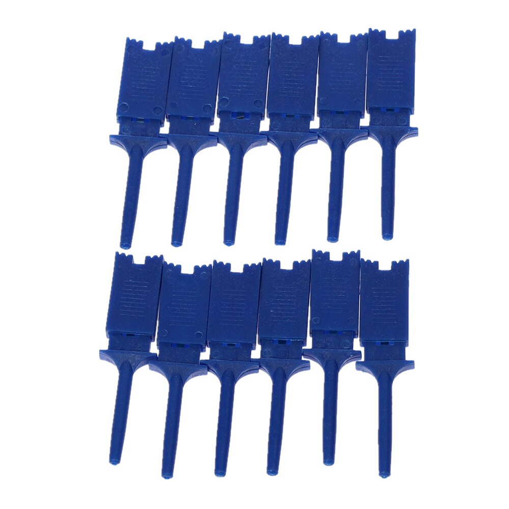 12X SMD IC Test Hook Clip Grabbers Test Probe Logic analyzer klem: Blauw