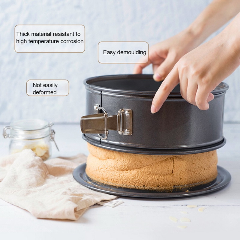 Urijk 7 zoll Nicht-Stock Kohlenstoff Stahl Springform Pfanne Kürbis Pfanne Runde Kuchen Pfanne Backformen Kuchen Backen Formen Küche liefert