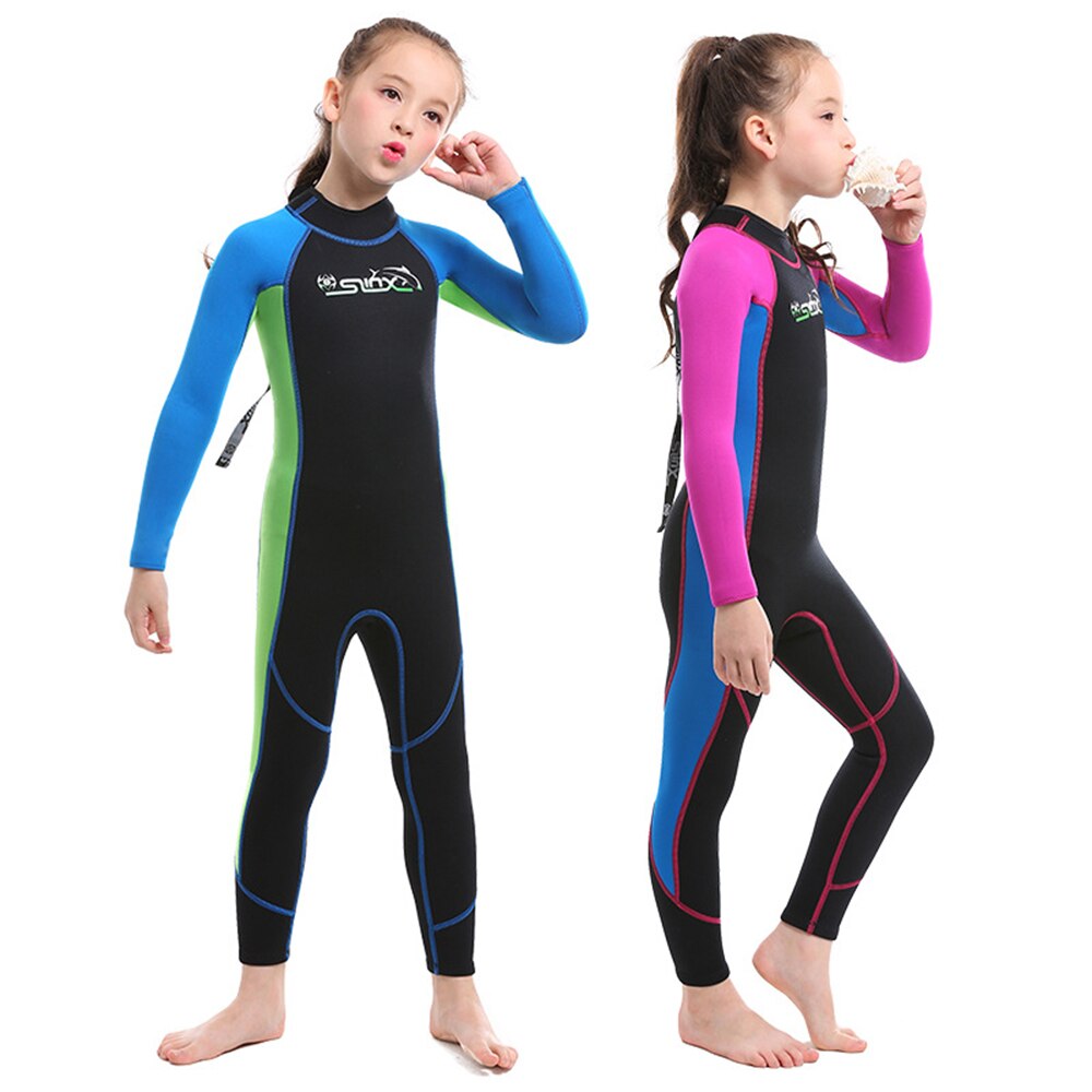 Mute a maniche lunghe in Neoprene SLINX mute da sub per ragazzi/ragazze bambini Rash Guards un pezzo surf nuoto Snorkel bambino