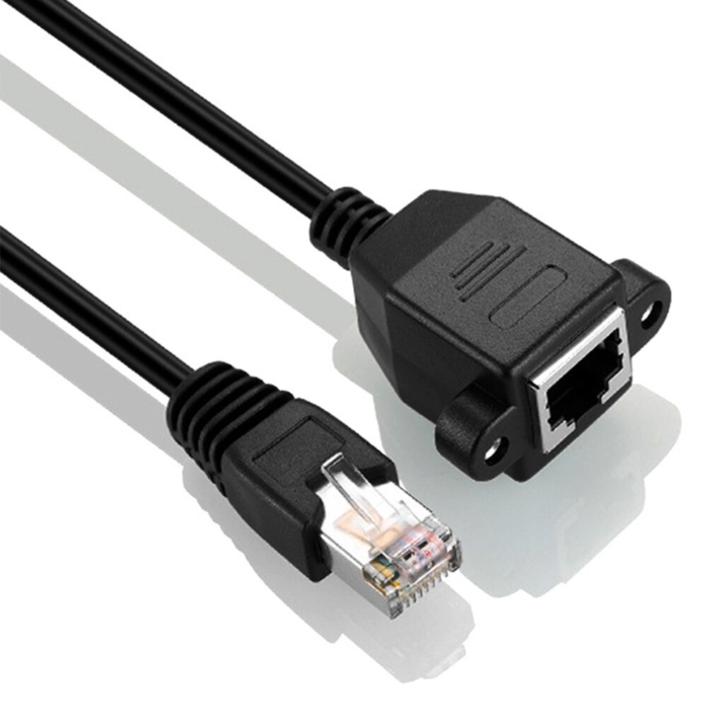 0.3-5m RJ45 Plastic Male To Female Shielded Extension Cable Accessories For PC Laptop Home LAN Network Panel Mount Ethernet