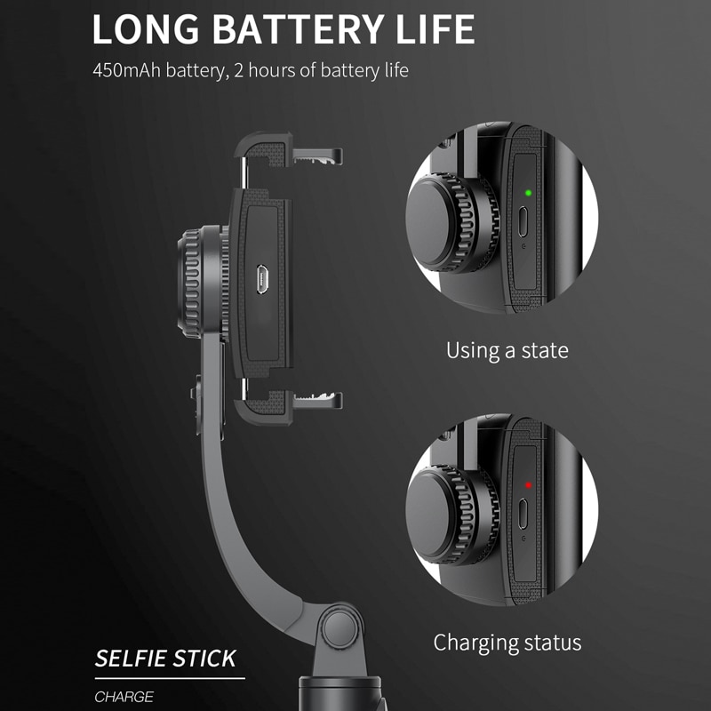 Roreta Handheld Gimbal Stabilisator Bluetooth Selfie Monopod Halfter Für Smartphone Telefon Video aufzeichnen Live-