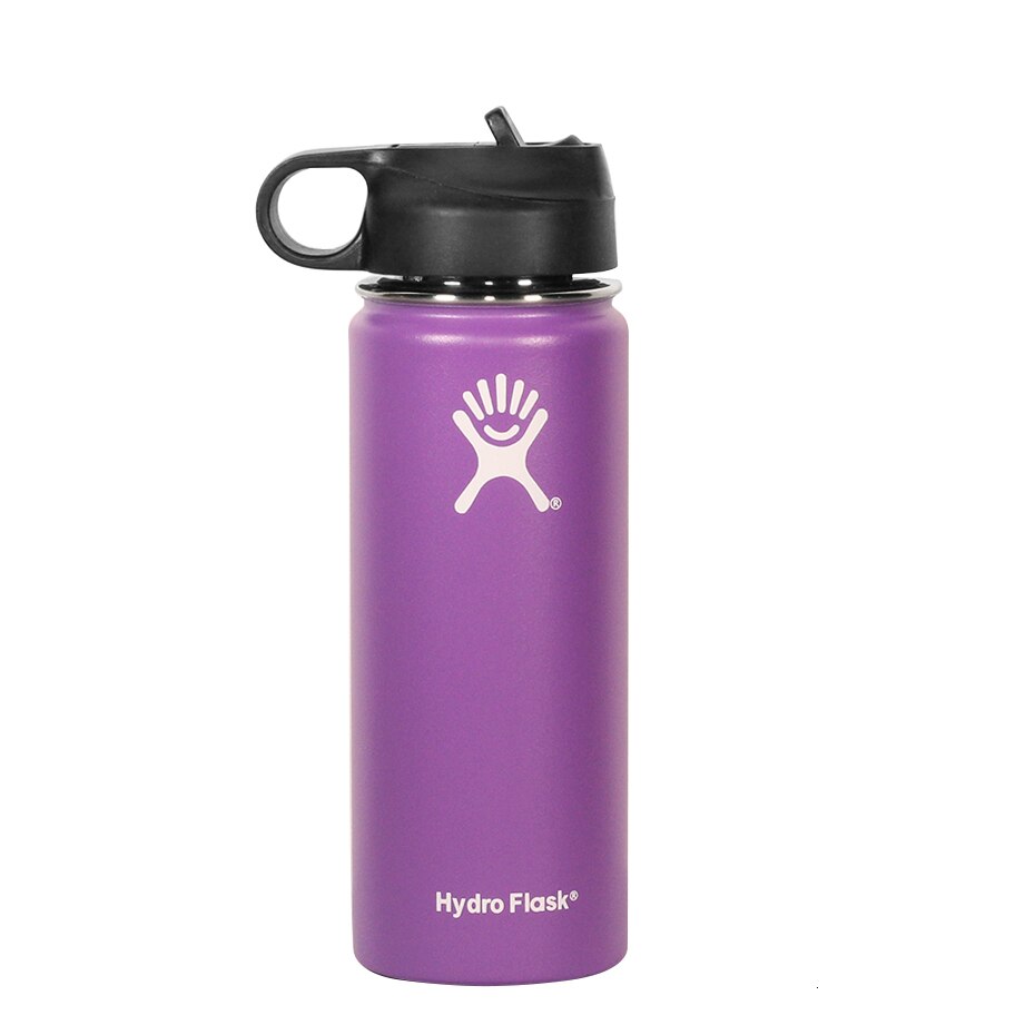 Sports Bottle Hydro Flask 32oz Tumbler Flask Vacuum Insulated Flask Stainless Steel Water Bottle Wide Mouth Outdoor: Brown