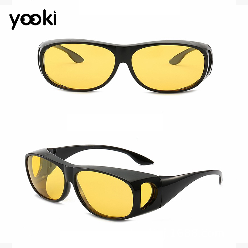 Fit Over Sunglasses Polarized Lens Cover Rx Glasses UV Protect Night Vision Optical Eyewear Driving Sunglasses: No 5