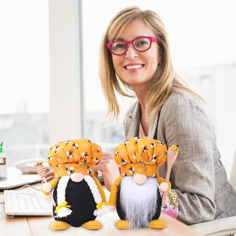 19cm bourdon abeille Action poupée abeille elfe Chef poupée sans visage en peluche jouet décorations de noël arbre suspendus poupée maison fête décoration