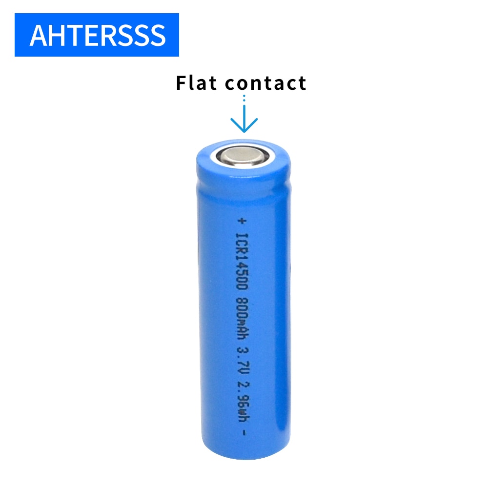 1-16 Stuk 14500 Oplaadbare Batterij 3.7V 14500 Aa 2A Lithium 800-900Mah Platte Hoofd Contact batterijen