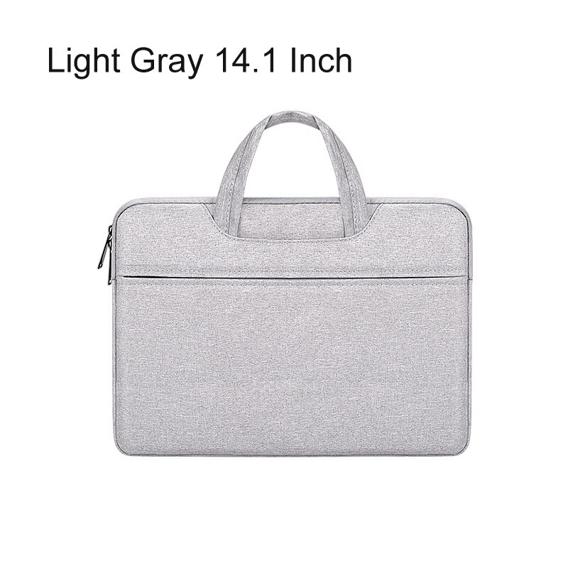 Women Men Bag Laptop Handbag Travel Bussiness Male Briefcase 13.3 14.1 15.6 Inch Notebook Bag For Macbook Air Pro PC Sleeve Case: Light Gray 14.1 Inch