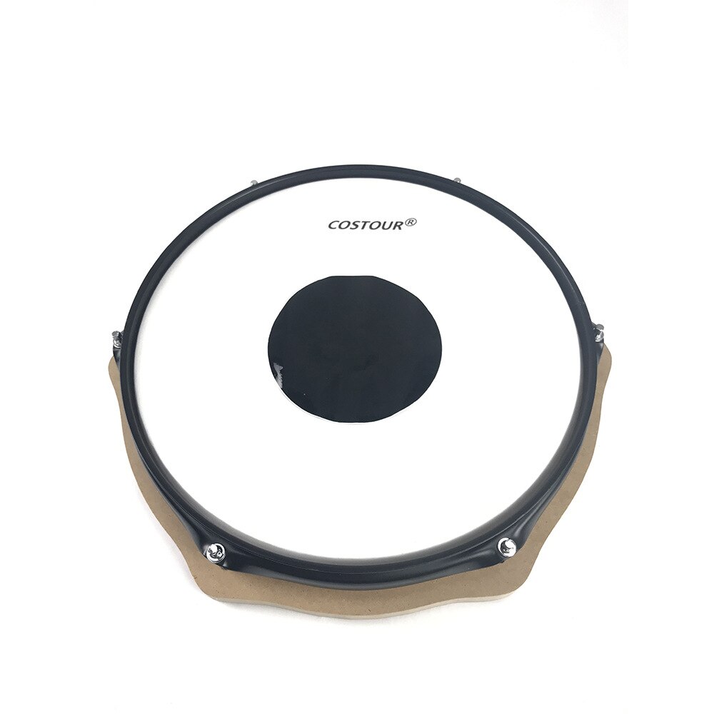 Tambour en caoutchouc en bois de 12 pouces, pour débutant, entraînement, support pour tampons et baguettes pour Instruments à Percussion